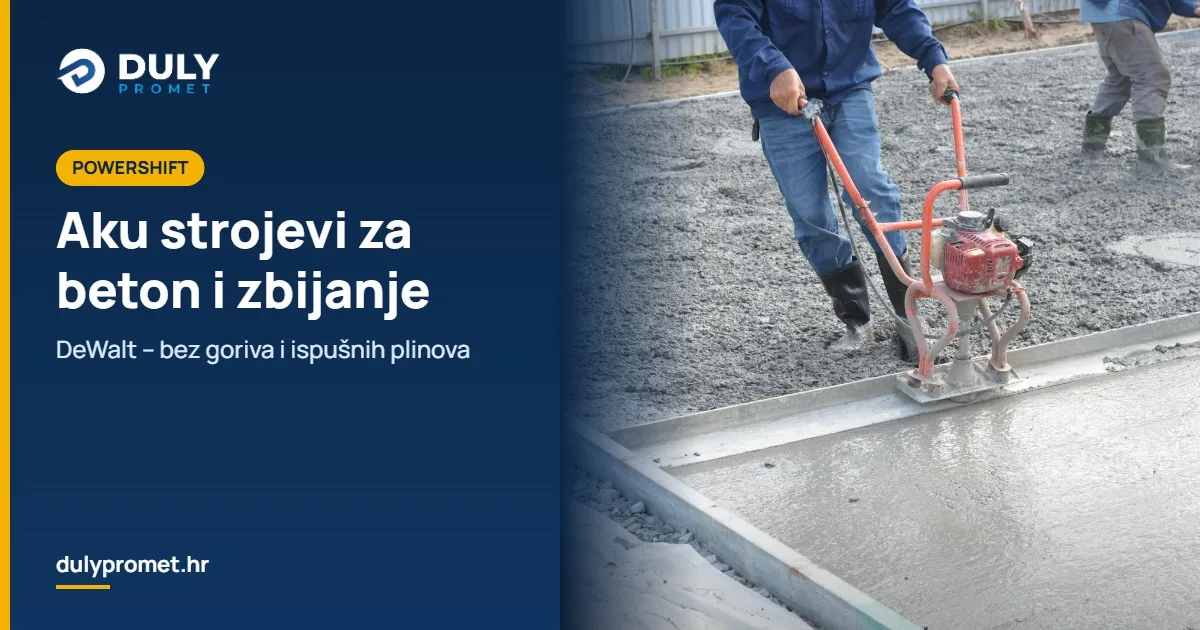 DeWalt POWERSHIFT – akumulatorski strojevi za beton i zbijanje