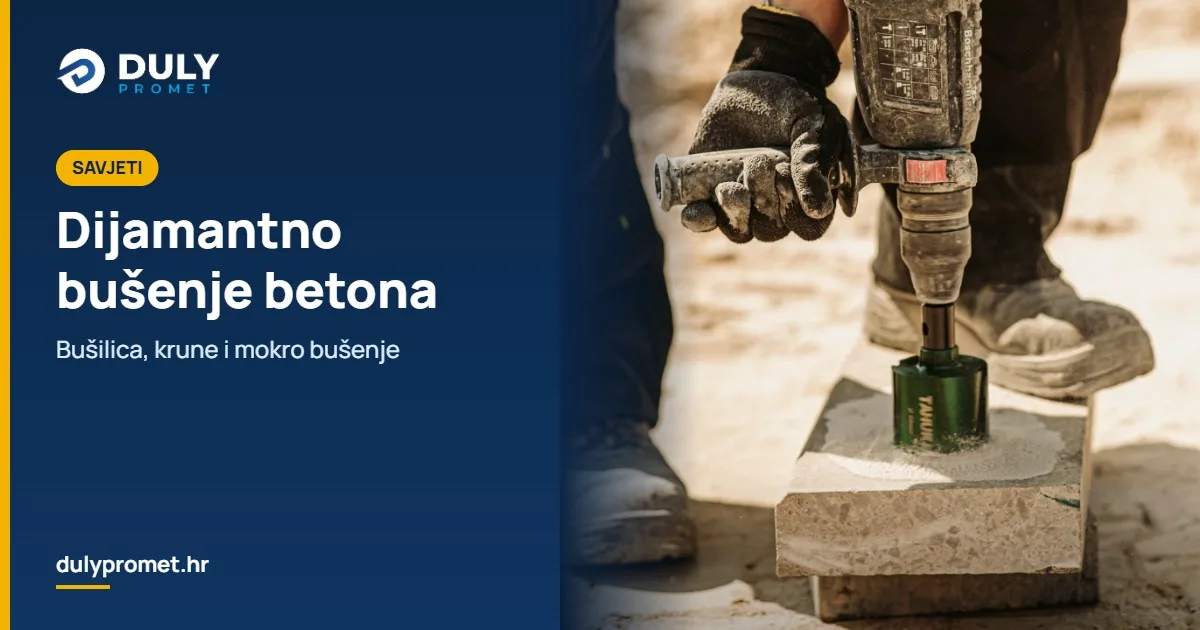 Dijamantno bušenje betona – kako odabrati bušilicu i krunu