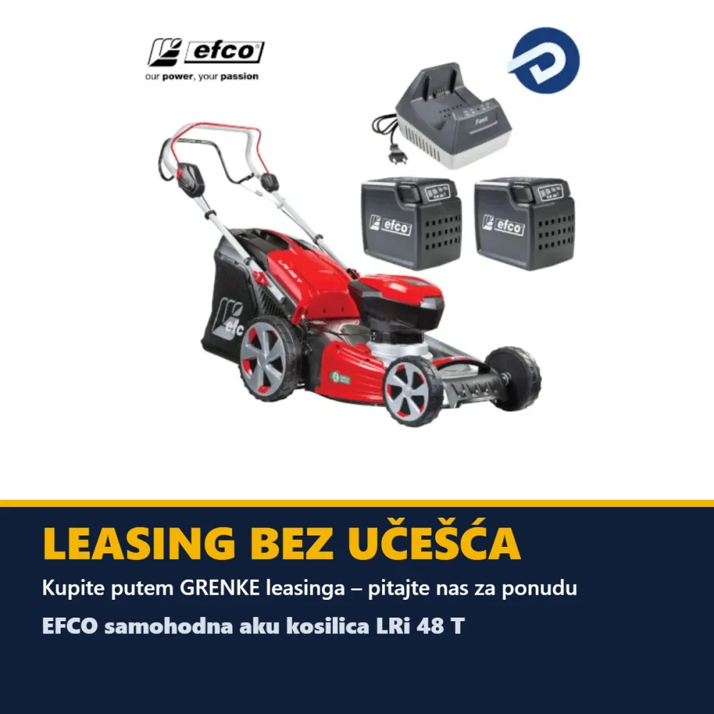 EFCO samohodna aku kosilica LRi 48 T — 40 V, 46 cm, 2 baterije 5 Ah i punjač — slika 5 od 5