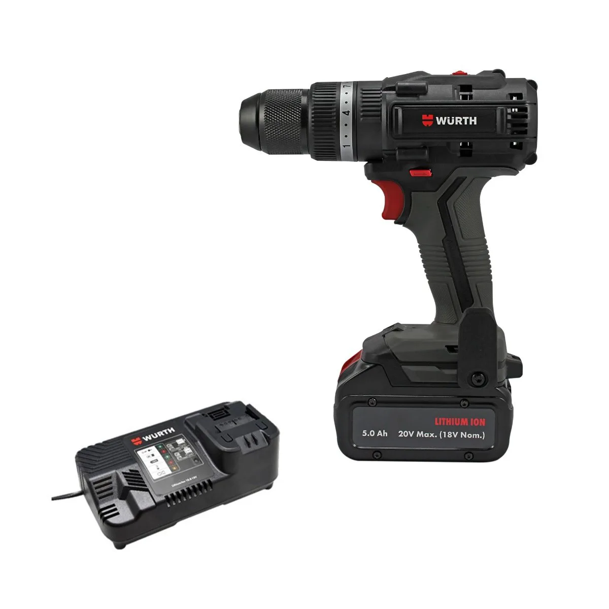 Würth aku vibracijska bušilica ABS 20 Combi Classic s 2 baterije i punjačem — 18 V