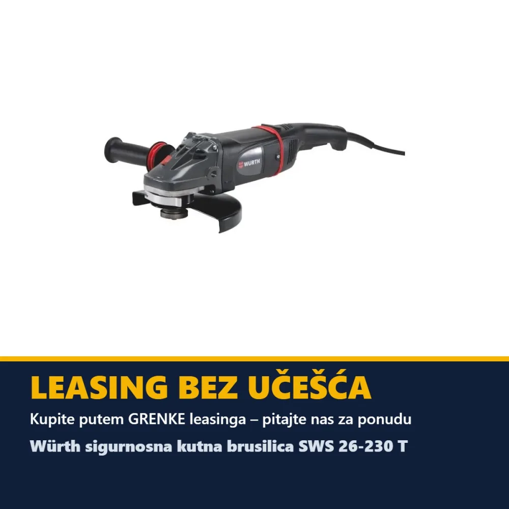 Würth sigurnosna kutna brusilica SWS 26-230 T — 2600 W, Ø 230 mm — slika 2 od 2