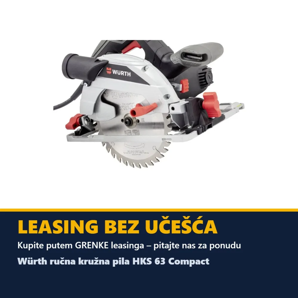 Würth ručna kružna pila HKS 63 Compact — 1350 W — slika 5 od 5