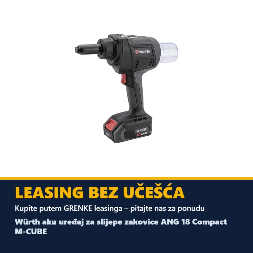 Würth aku uređaj za slijepe zakovice ANG 18 Compact M-CUBE (2 × 2,0 Ah + punjač) — slika 2 od 2