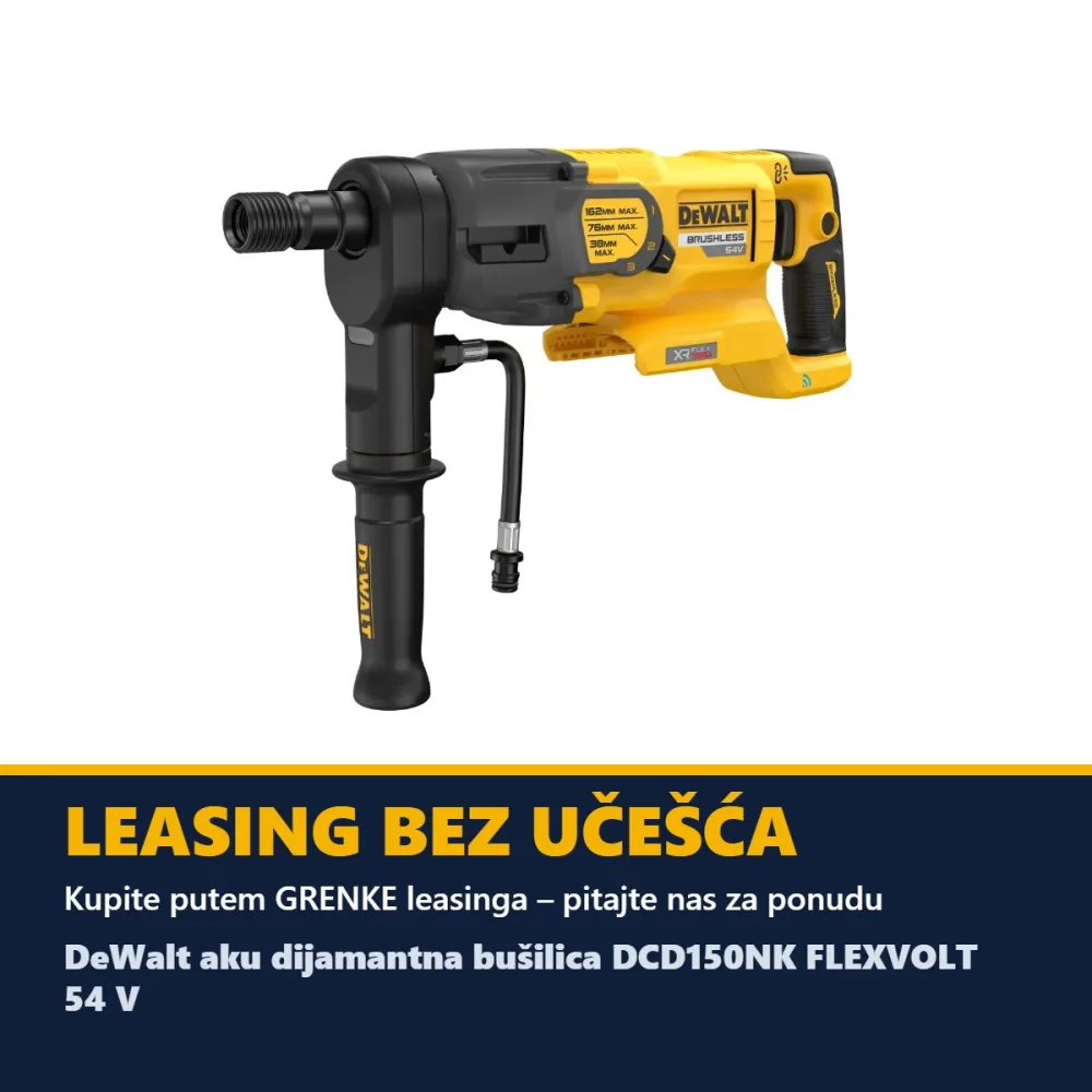 DeWalt aku dijamantna bušilica DCD150NK FLEXVOLT 54 V — prihvat 1 1/4" UNC, bez baterije — slika 4 od 5