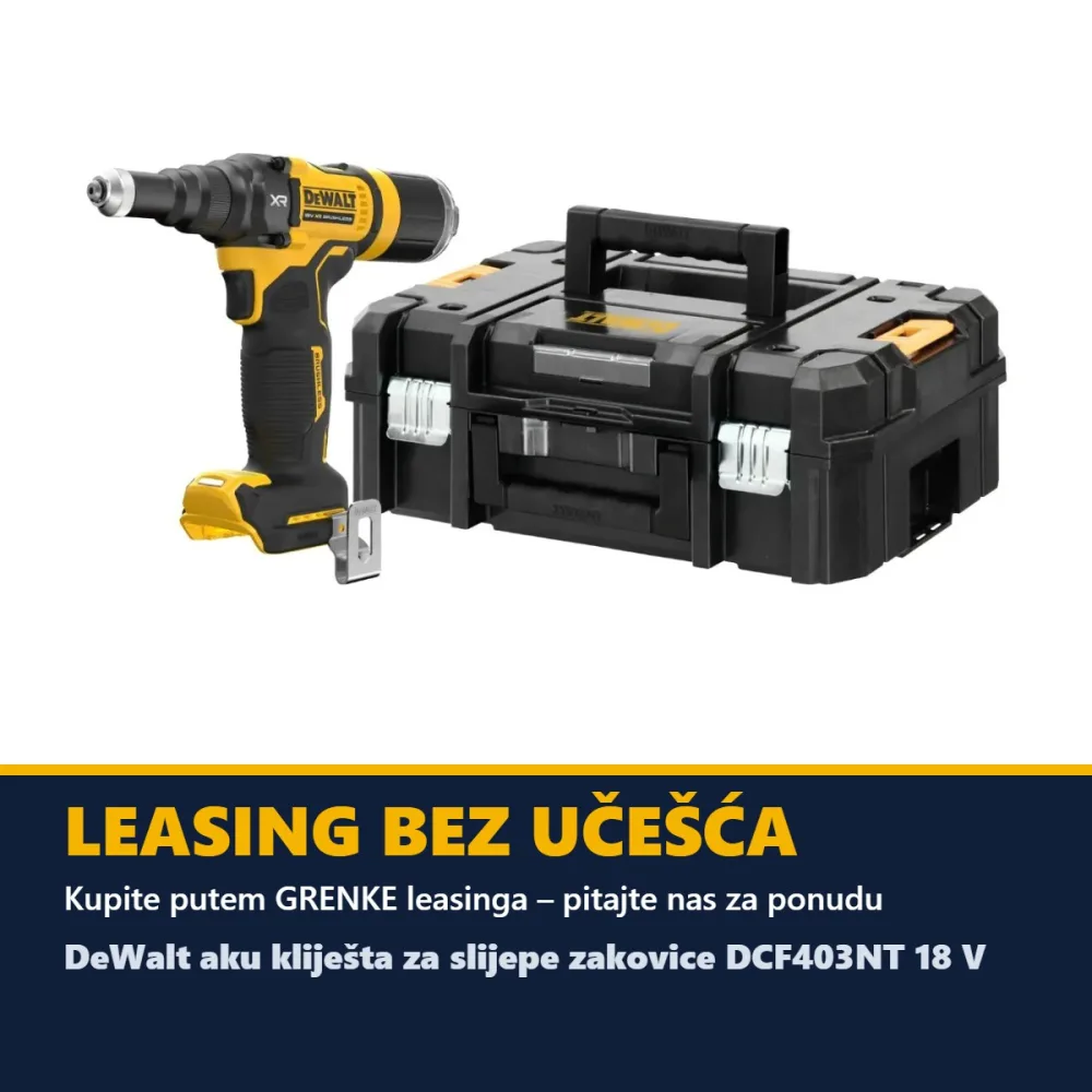 DeWalt aku kliješta za slijepe zakovice DCF403NT 18 V — 2,4–4,8 mm, bez baterije — slika 6 od 7