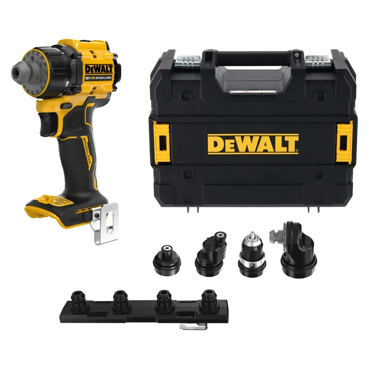 DeWalt aku bušilica-odvijač DCD803NT 18 V — 4 izmjenjive glave, bez baterije