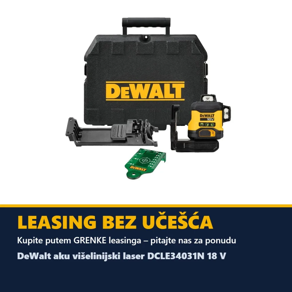DeWalt aku višelinijski laser DCLE34031N 18 V — 3 × 360°, zelena zraka, bez baterije — slika 6 od 7
