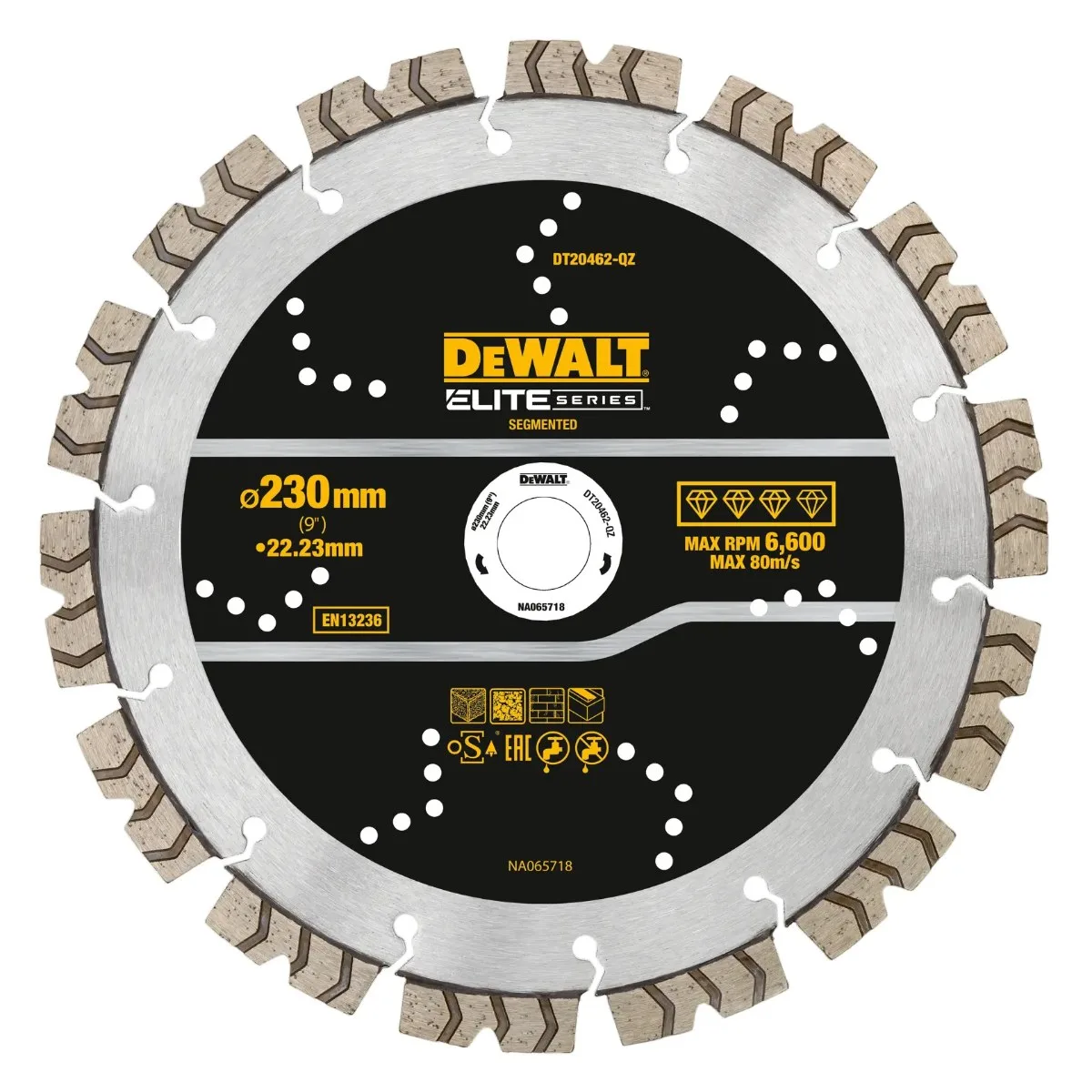DeWalt dijamantna rezna ploča DT20462 ELITE — 230 × 22,23 mm, univerzalna