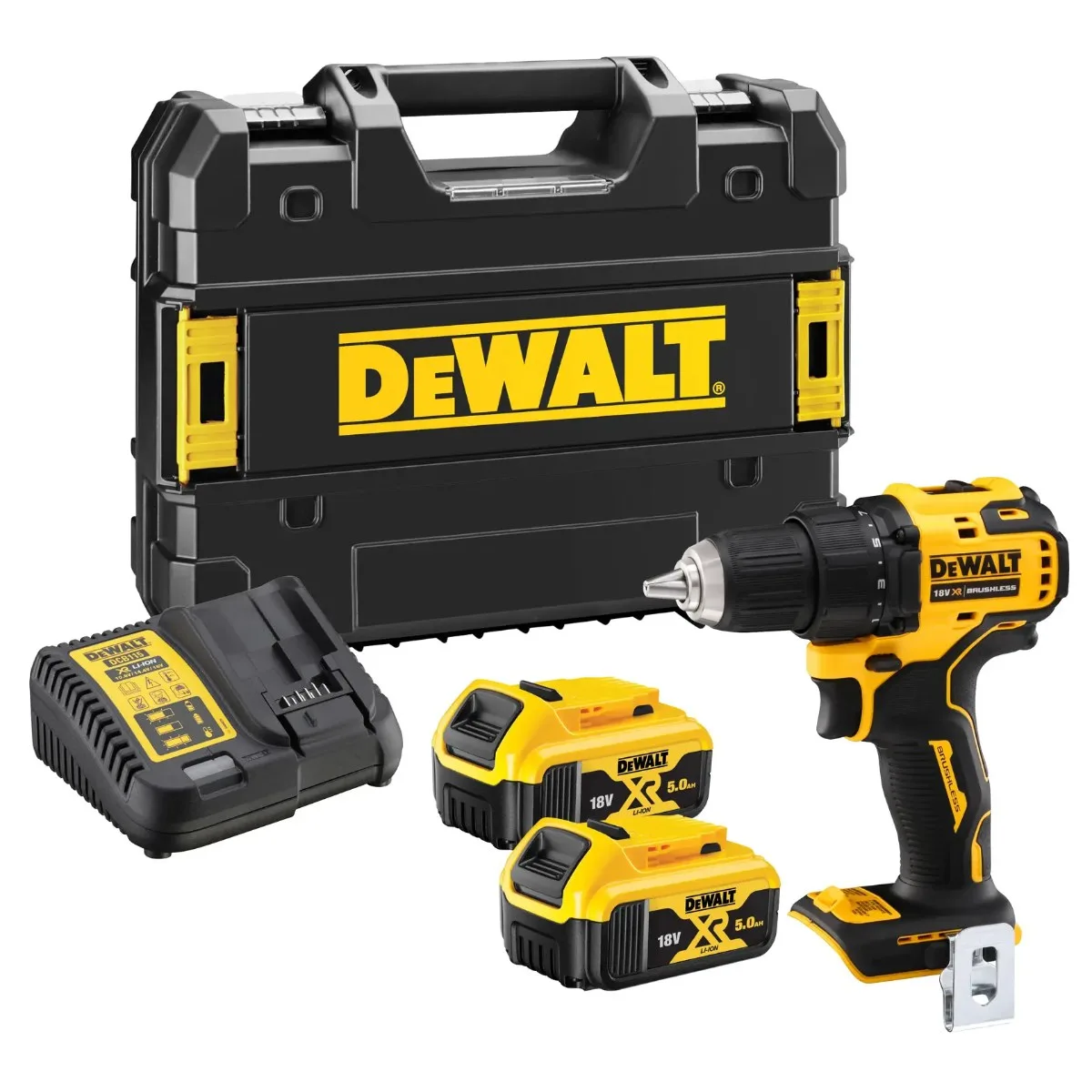 DeWalt aku bušilica-odvijač DCD708P2T 18 V XR — 65 Nm, 2 × 5,0 Ah, TSTAK