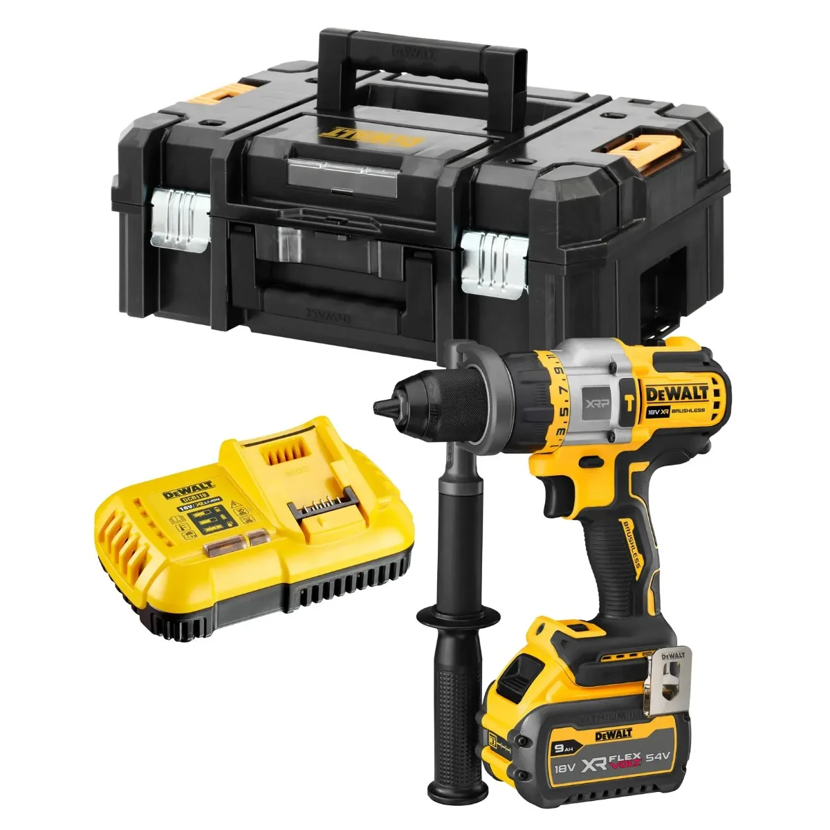 DeWalt aku udarna bušilica-odvijač DCD999X1 18 V XR FLEXVOLT ADVANTAGE — 112 Nm, 1 × 9,0 Ah