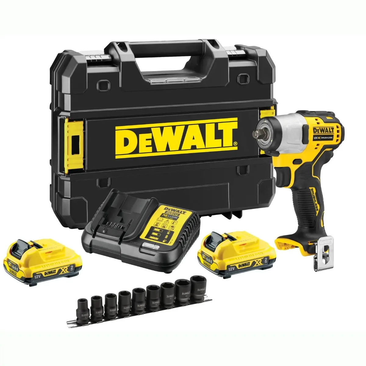 DeWalt aku udarni ključ DCF902D2K 12 V — 3/8", 168 Nm, 2 × 2,0 Ah, kovčeg