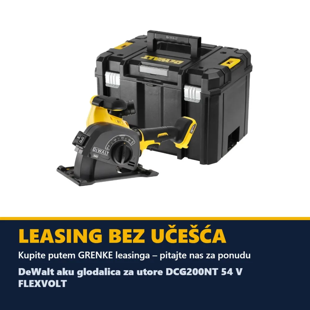 DeWalt aku glodalica za utore DCG200NT 54 V FLEXVOLT — utori do 32 mm, bez baterije, TSTAK — slika 2 od 3