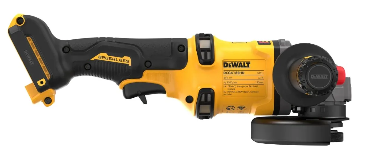 DeWalt aku kutna brusilica DCG418SHDN 54 V FLEXVOLT — 125 mm, Dual Switch, bez baterije — slika 3 od 5