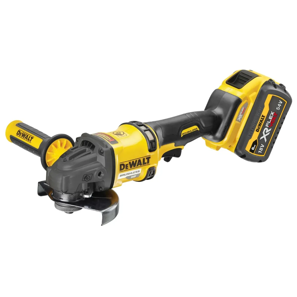 DeWalt aku kutna brusilica DCG418T2 54 V FLEXVOLT — 125 mm, 2 × 6,0 Ah — slika 2 od 6