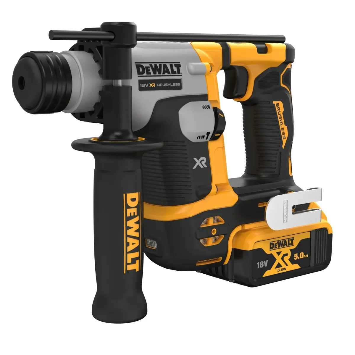 DeWalt aku kompaktni čekić DCH172P2 18 V XR SDS-plus — 1,4 J, 2 × 5,0 Ah — slika 2 od 5