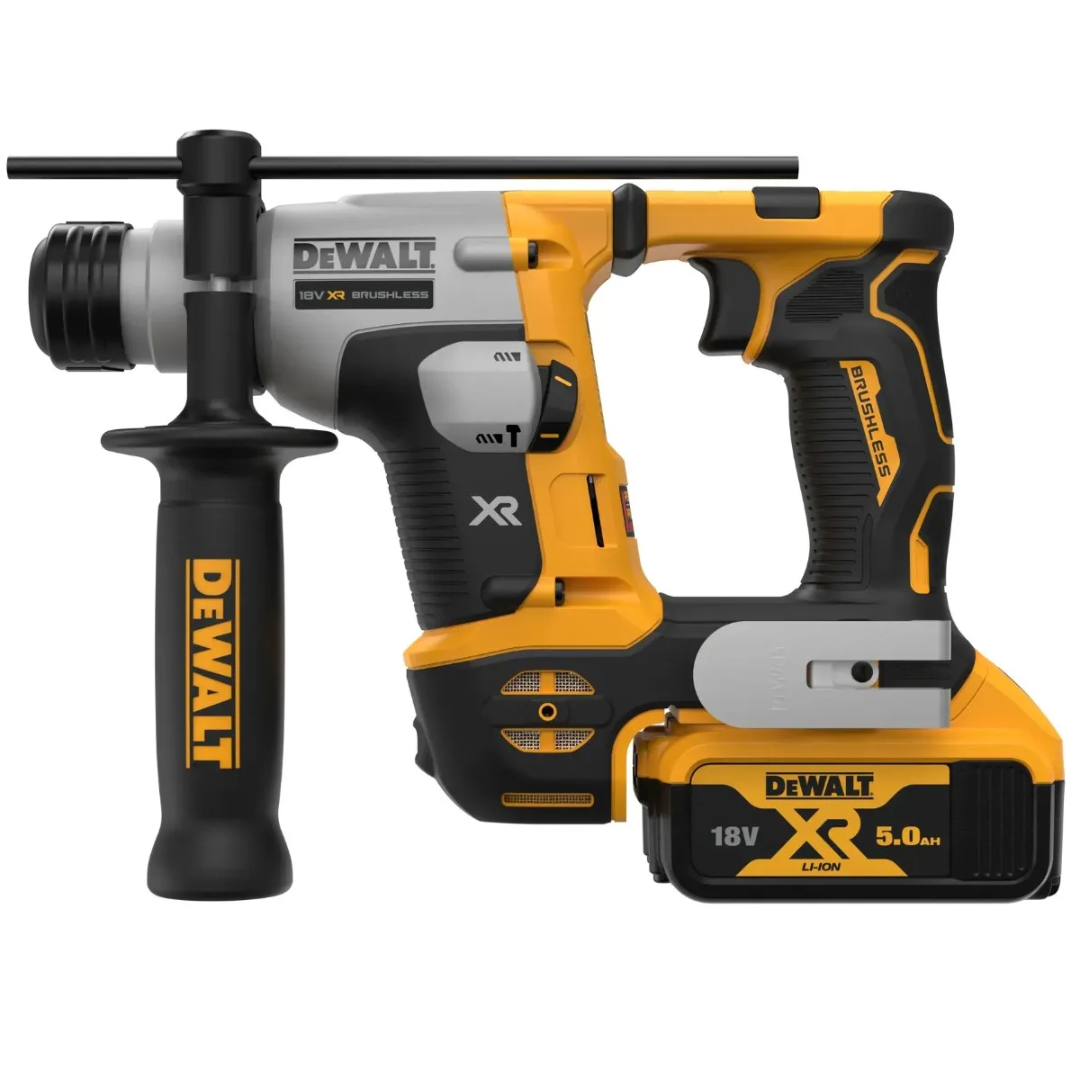 DeWalt aku kompaktni čekić DCH172P2 18 V XR SDS-plus — 1,4 J, 2 × 5,0 Ah — slika 3 od 5