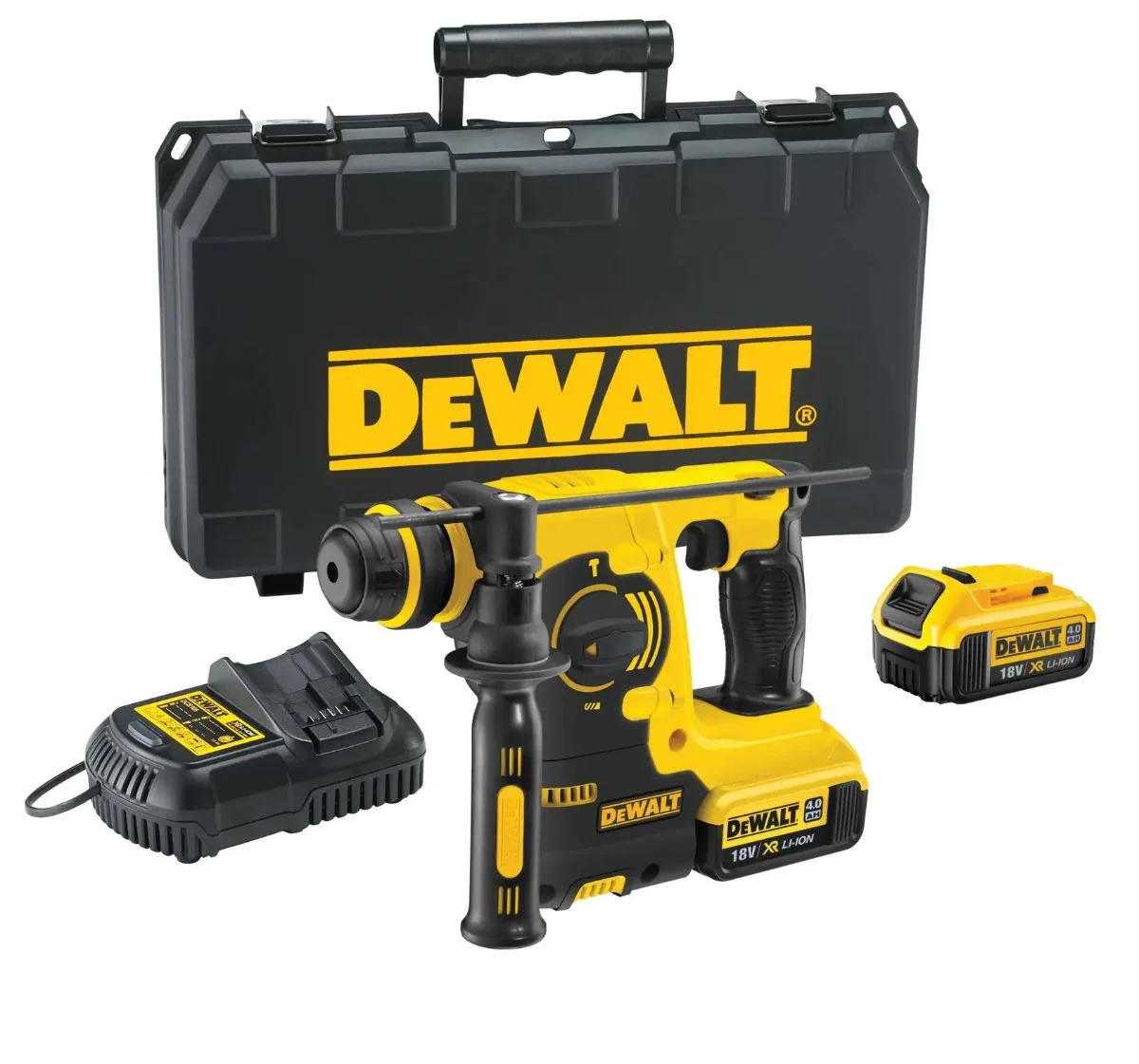 DeWalt aku kombinirani čekić DCH253M2 18 V XR SDS-plus — 2,1 J, 2 × 4,0 Ah, kovčeg