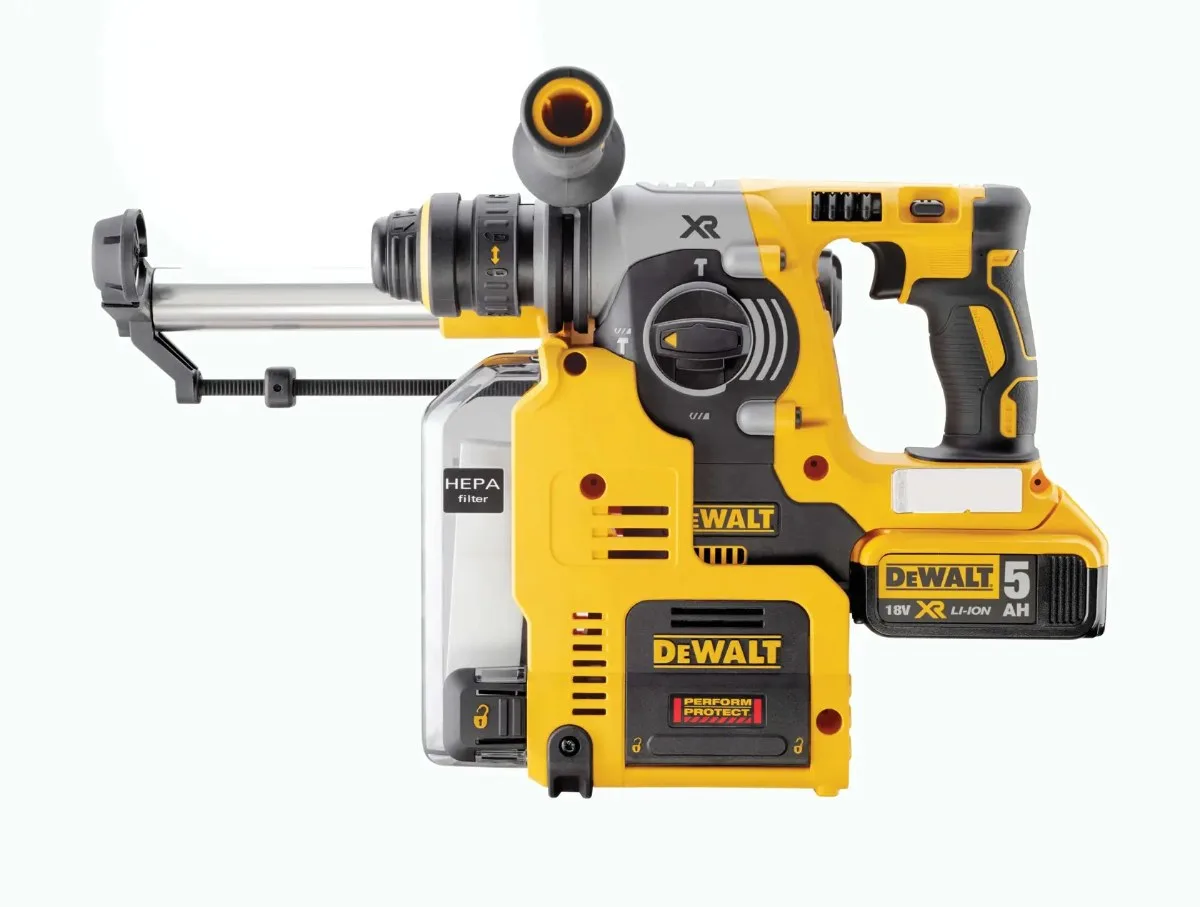 DeWalt aku kombinirani čekić DCH275P2 18 V XR SDS-plus — 2,1 J, odsis prašine D25303DH, 2 × 5,0 Ah — slika 3 od 4