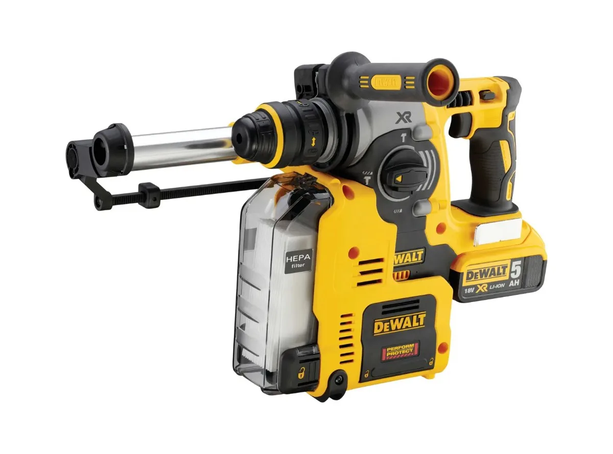 DeWalt aku kombinirani čekić DCH275P2 18 V XR SDS-plus — 2,1 J, odsis prašine D25303DH, 2 × 5,0 Ah — slika 2 od 4