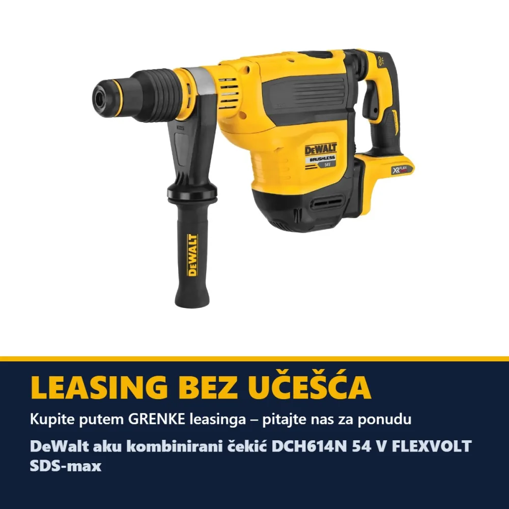 DeWalt aku kombinirani čekić DCH614N 54 V FLEXVOLT SDS-max — 10,5 J, 45 mm, bez baterije — slika 6 od 7