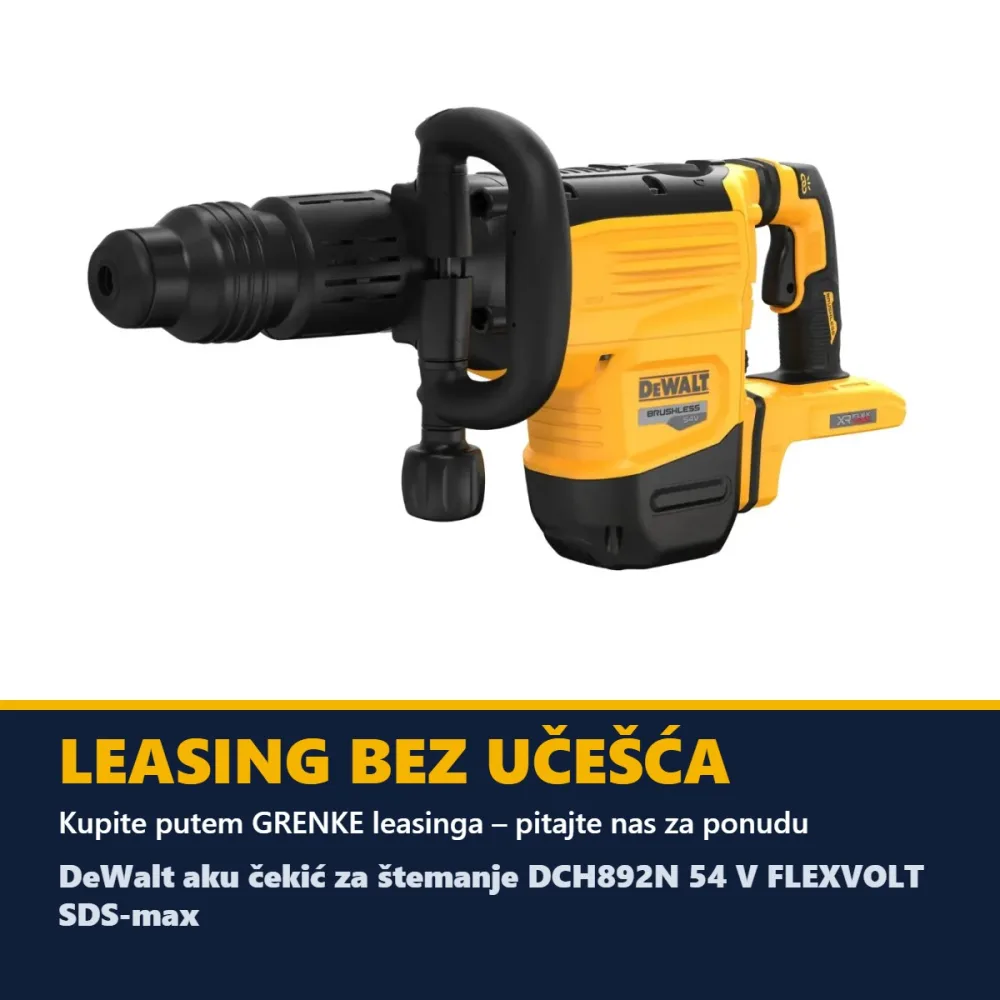 DeWalt aku čekić za štemanje DCH892N 54 V FLEXVOLT SDS-max — 19,4 J, bez baterije — slika 4 od 5