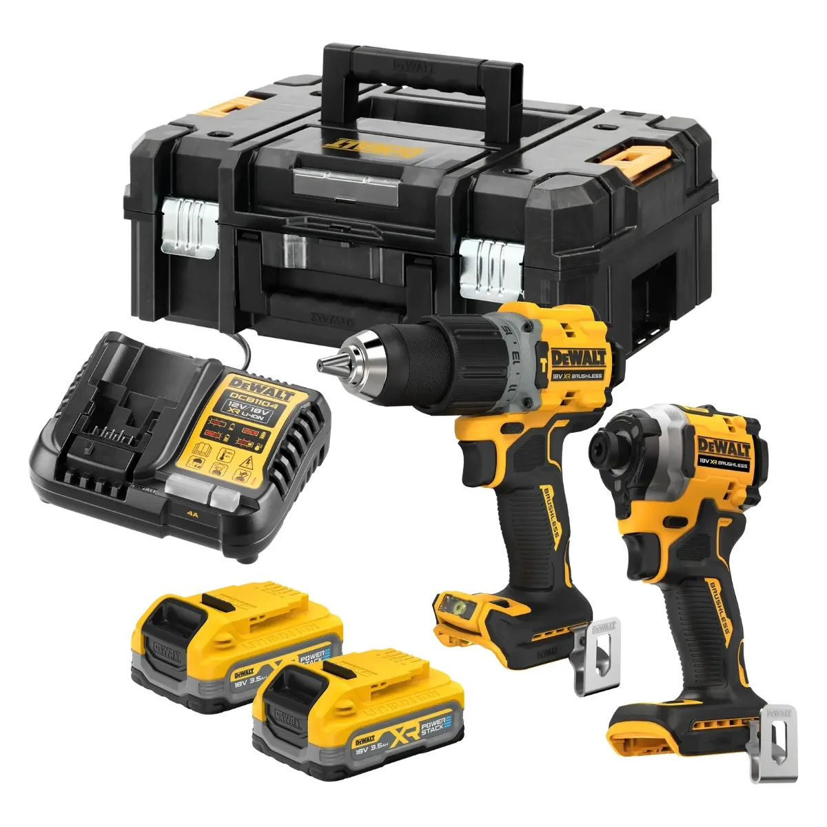 DeWalt aku set DCK2050S2T 18 V — DCD805 + DCF850, 2 × 3,5 Ah POWERSTACK