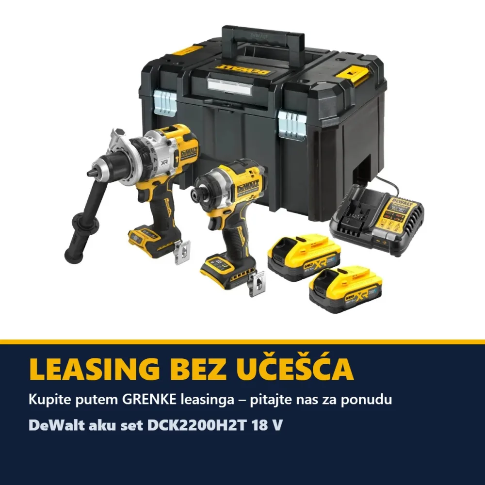 DeWalt aku set DCK2200H2T 18 V — DCD1007 + DCF860, 2 × 5,0 Ah POWERSTACK — slika 2 od 2