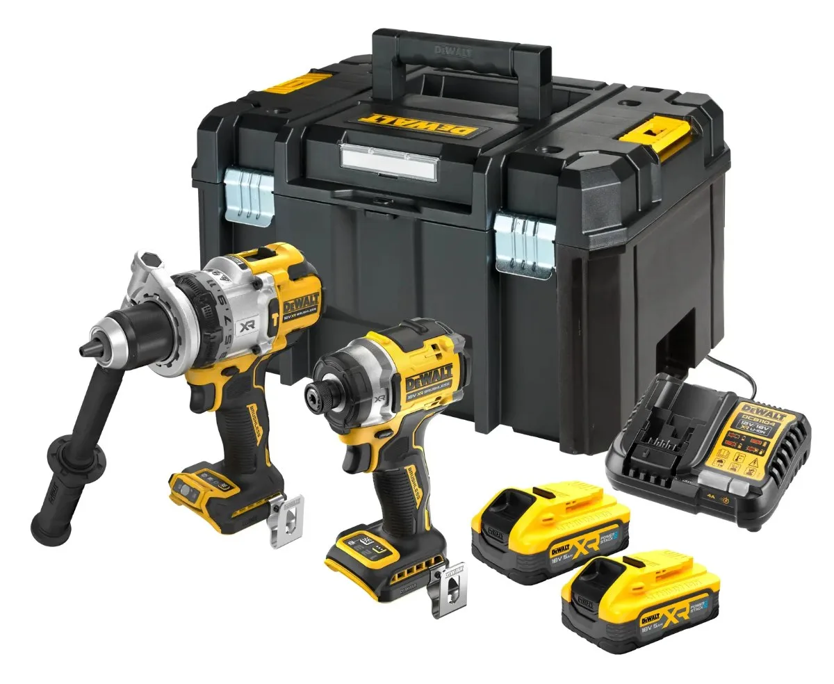 DeWalt aku set DCK2200H2T 18 V — DCD1007 + DCF860, 2 × 5,0 Ah POWERSTACK