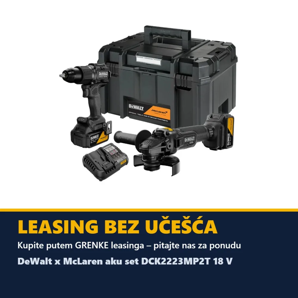 DeWalt x McLaren aku set DCK2223MP2T 18 V — DCD86M + DCG45M, 2 × 5,0 Ah — slika 6 od 6