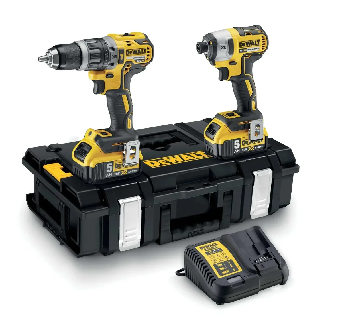 DeWalt aku set DCK266P2 18 V — DCD796 + DCF887, 2 × 5,0 Ah