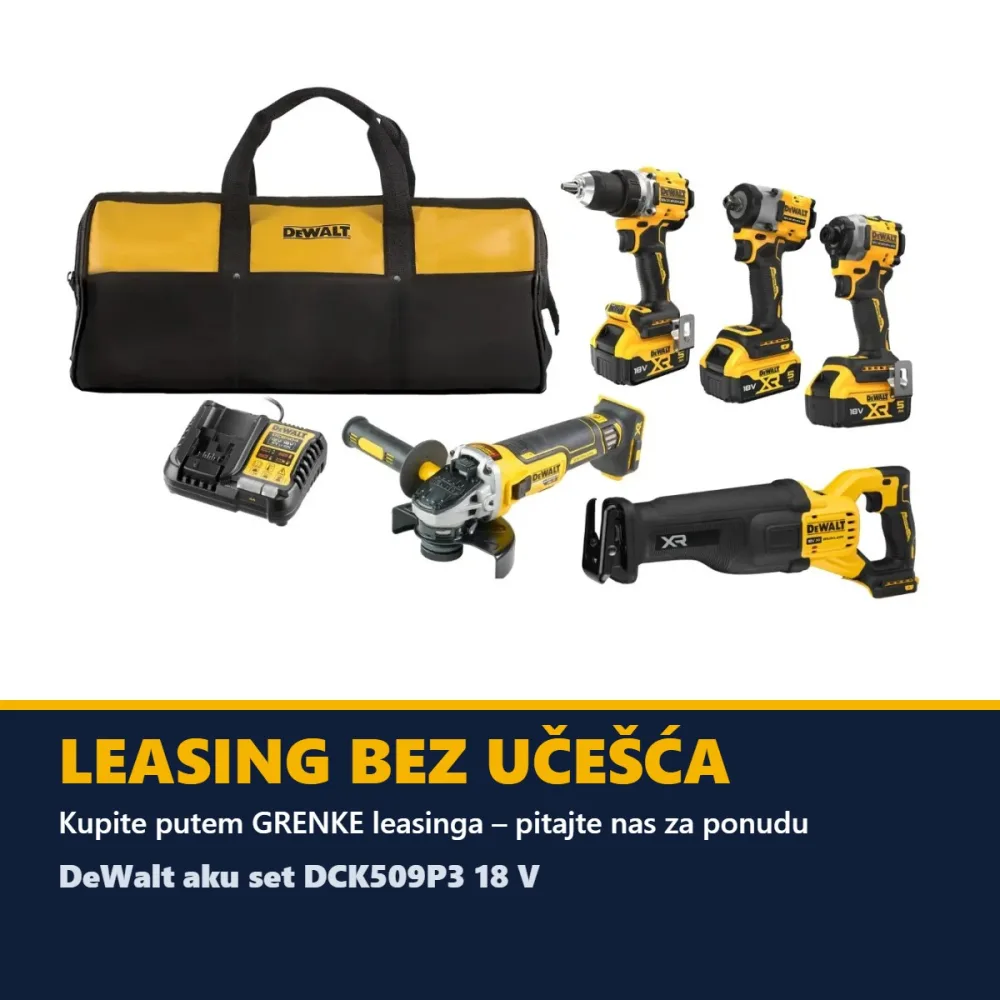 DeWalt aku set DCK509P3 18 V — DCD800 + DCF850 + DCG405 + DCF922 + DCS386, 3 × 5,0 Ah — slika 2 od 2