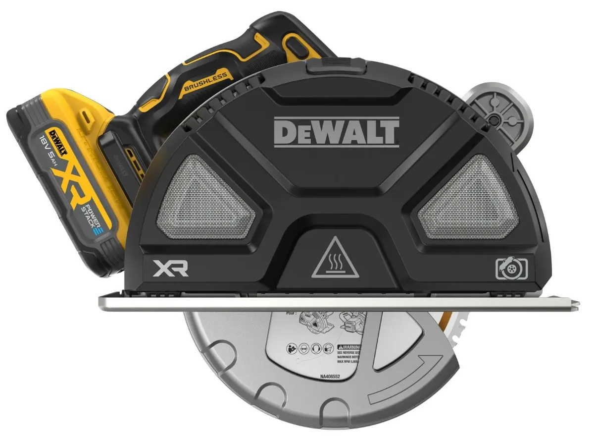 DeWalt aku kružna pila za metal DCS383H2 18 V XR — 184 mm, 2 × 5,0 Ah POWERSTACK — slika 2 od 6