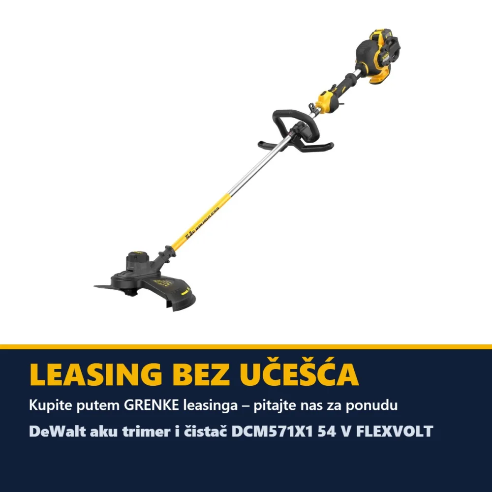 DeWalt aku trimer i čistač DCM571X1 54 V FLEXVOLT — 38 cm, nož za šikaru, 1 × 9,0 Ah — slika 6 od 6