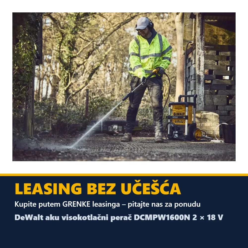 DeWalt aku visokotlačni perač DCMPW1600N 2 × 18 V — do 110 bar, bez baterije — slika 3 od 3
