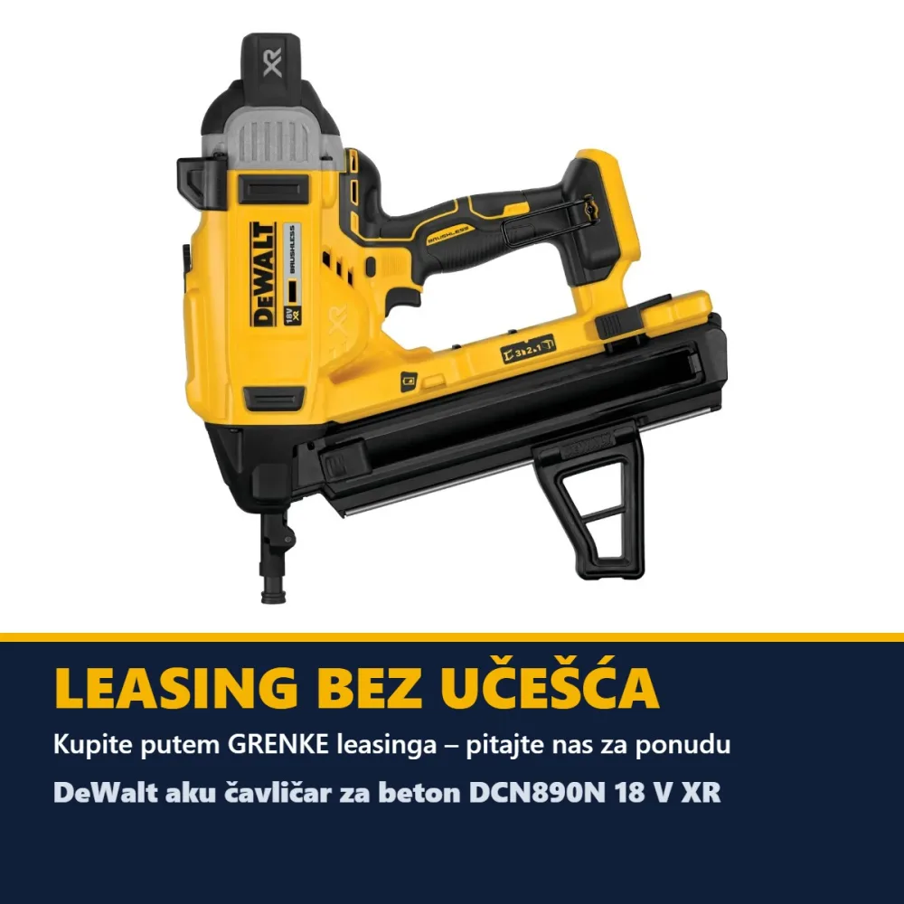 DeWalt aku čavličar za beton DCN890N 18 V XR — čavli 13–57 mm, bez baterije, kovčeg — slika 2 od 2