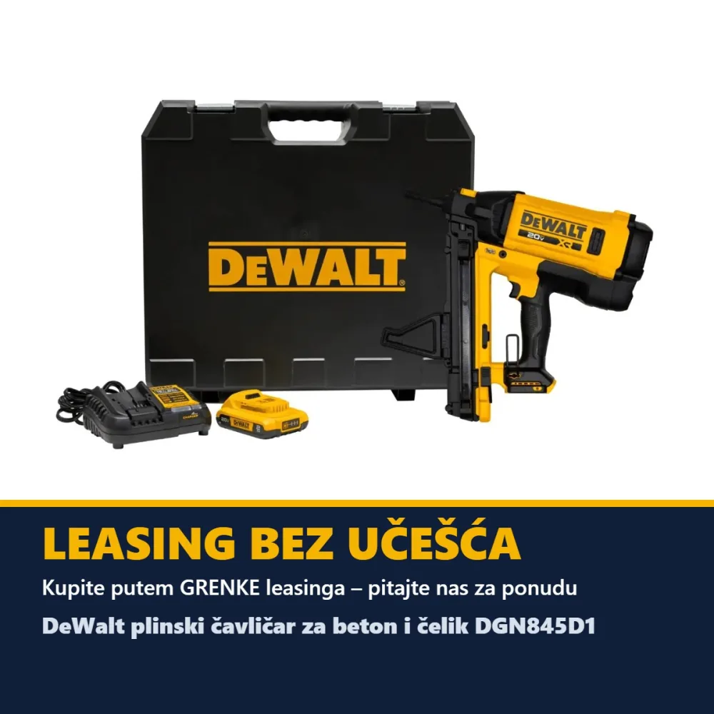 DeWalt plinski čavličar za beton i čelik DGN845D1 — 13–40 mm, 1 × 2,0 Ah — slika 6 od 6