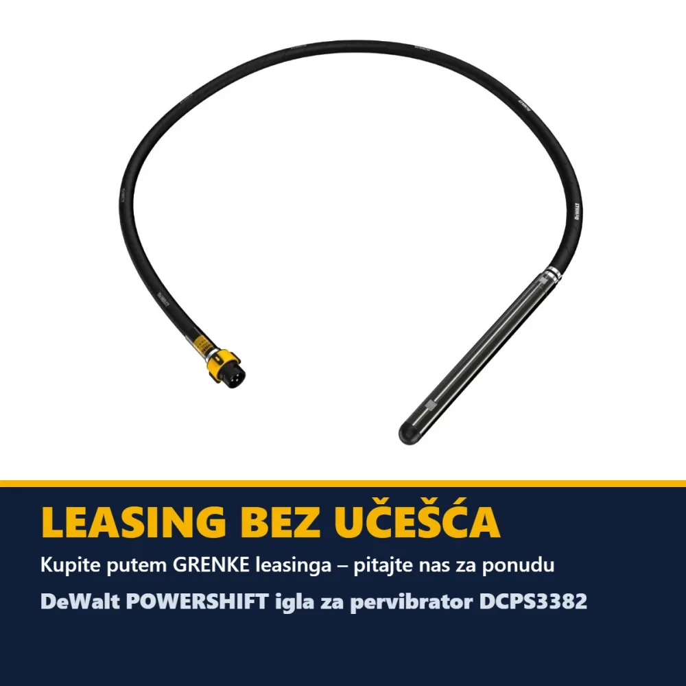 DeWalt POWERSHIFT igla za pervibrator DCPS3382 — Ø 38 mm, crijevo 2 m — slika 4 od 4