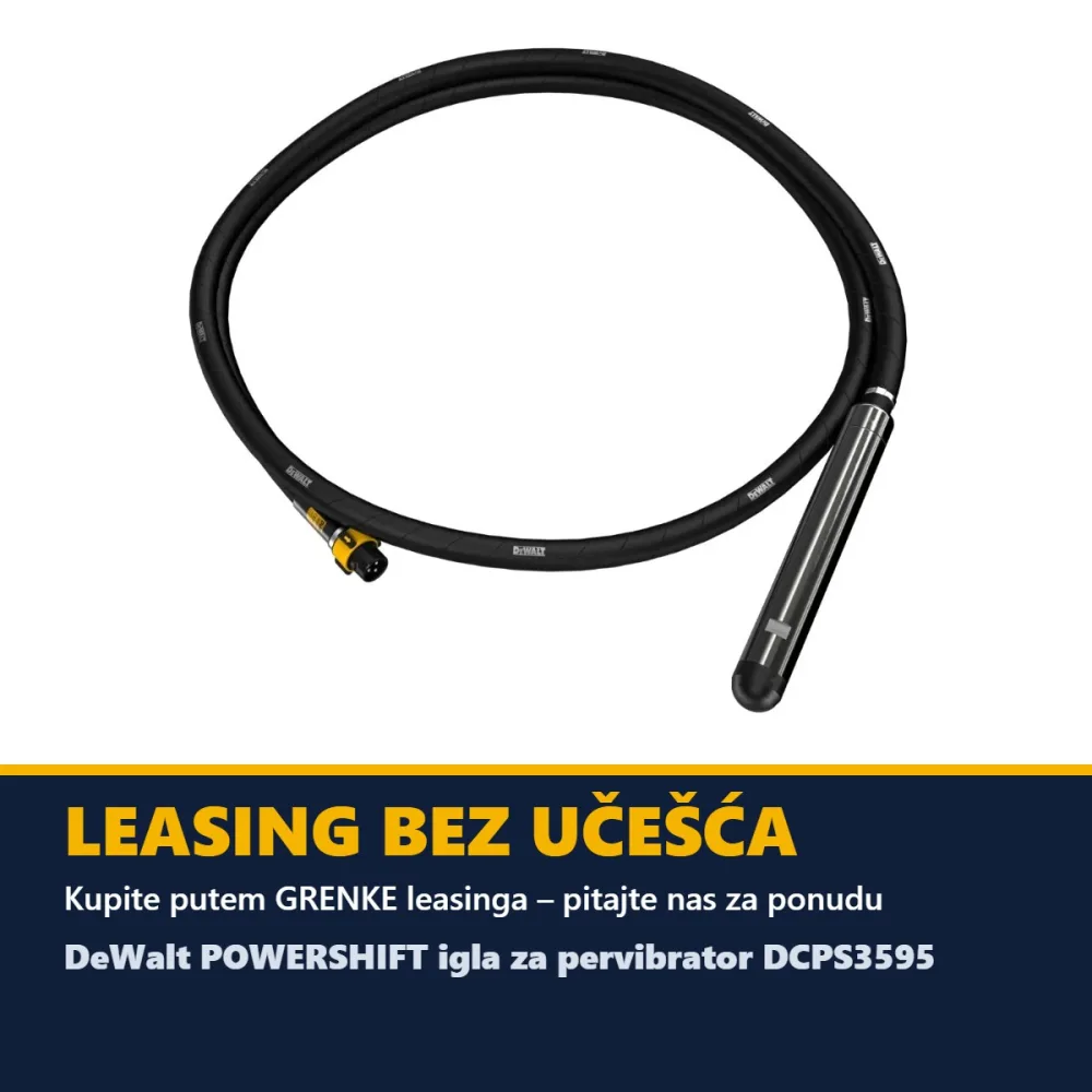 DeWalt POWERSHIFT igla za pervibrator DCPS3595 — Ø 59 mm, crijevo 5 m — slika 4 od 4