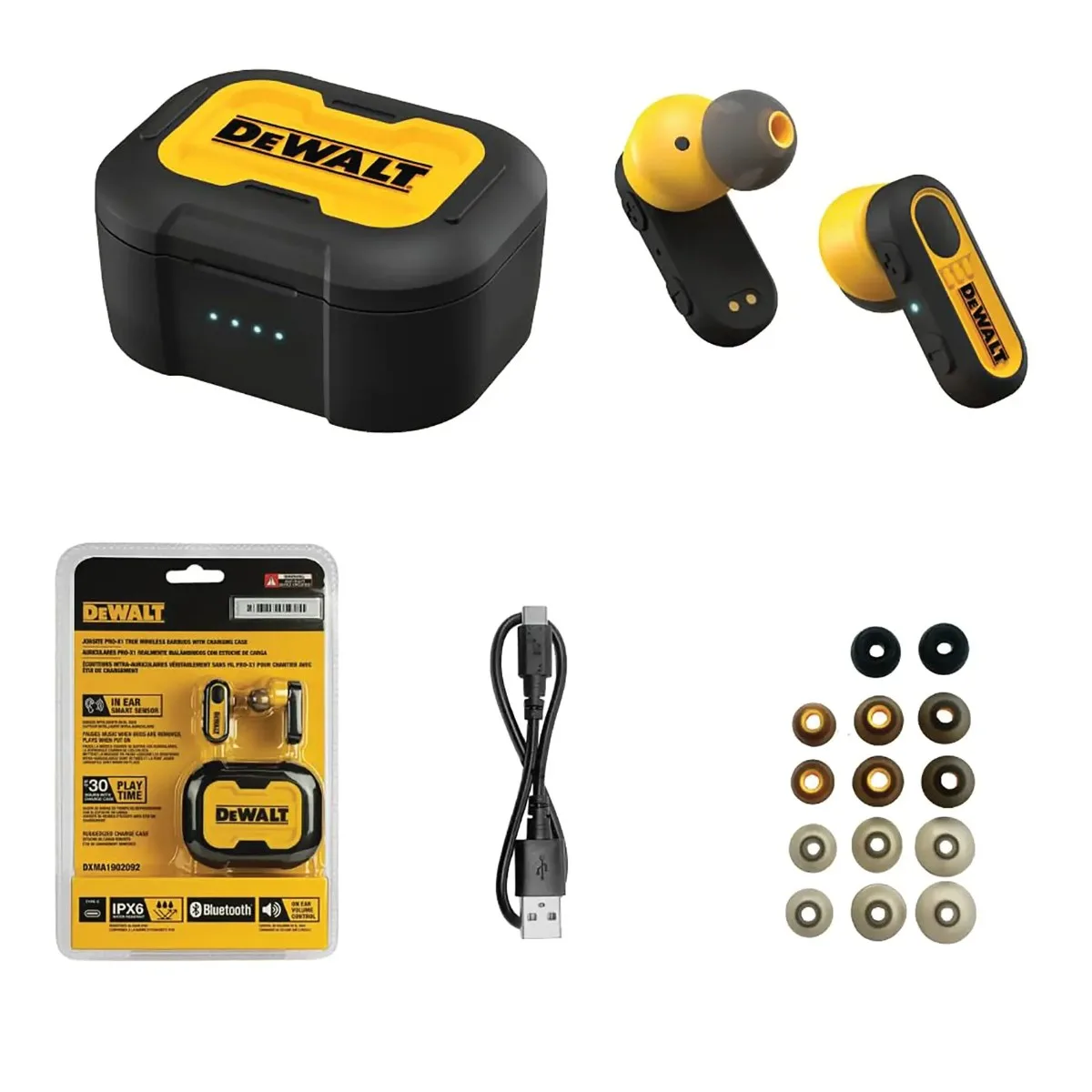 DeWalt bežične slušalice Jobsite Pro-X1 DXMA1902092 — IPX6, do 30 h