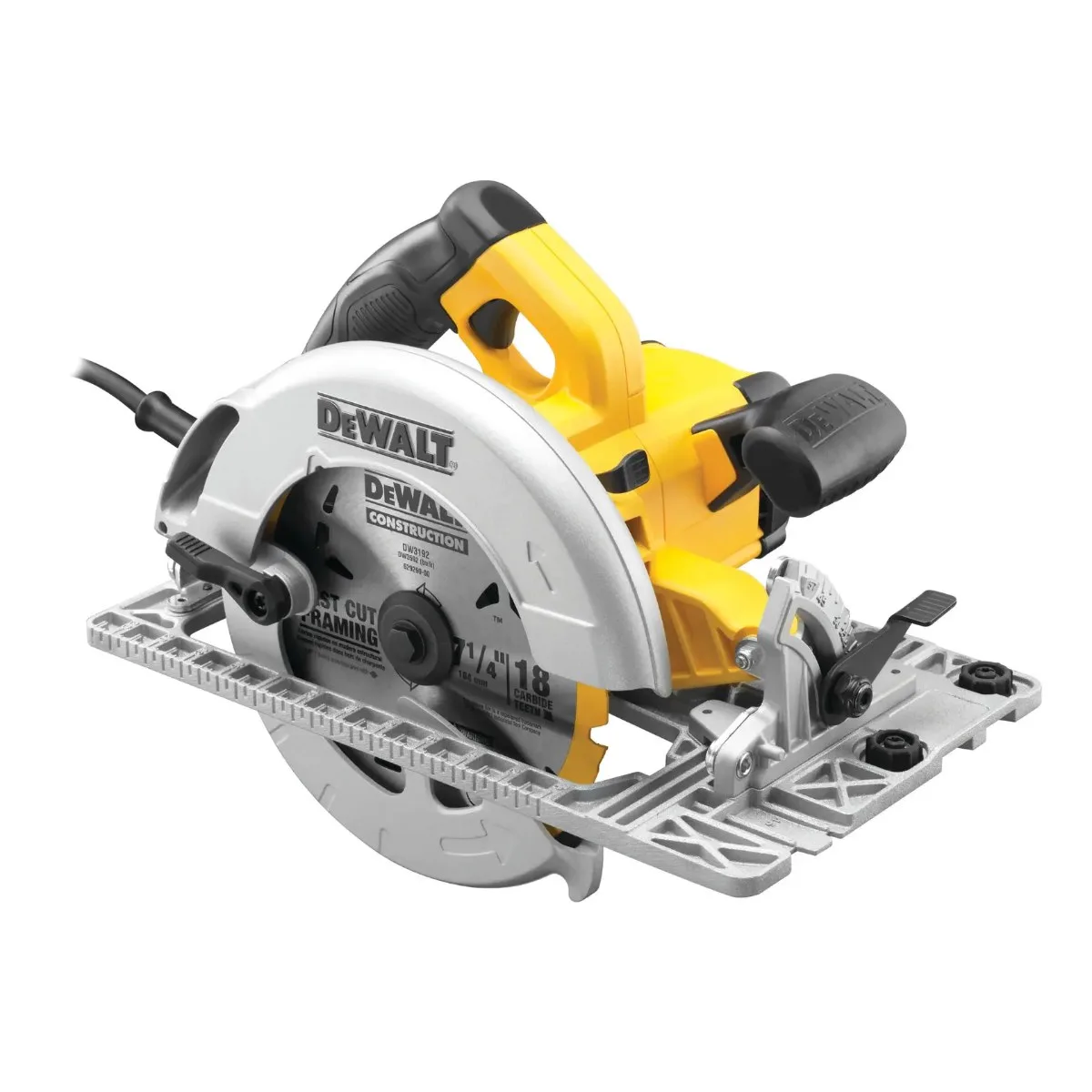 DeWalt ručna kružna pila DWE576K — 1600 W, list 190 mm, za vodilicu, kovčeg — slika 3 od 6