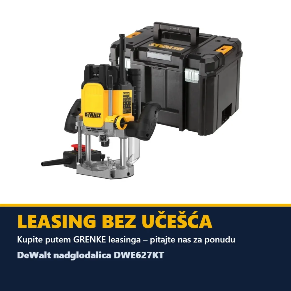 DeWalt nadglodalica DWE627KT — 2300 W, regulacija 9000–22000 o/min, TSTAK — slika 6 od 7