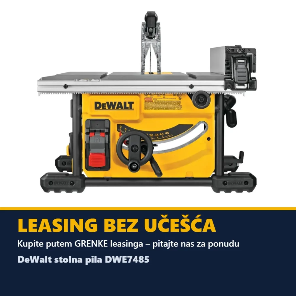 DeWalt stolna pila DWE7485 — 1850 W, list 210 mm, rez do 610 mm — slika 6 od 7