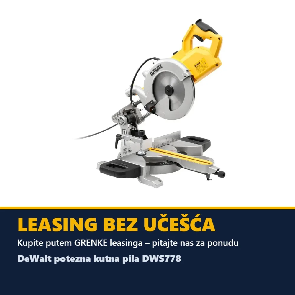 DeWalt potezna kutna pila DWS778 — 1850 W, list 250 mm, XPS — slika 6 od 7