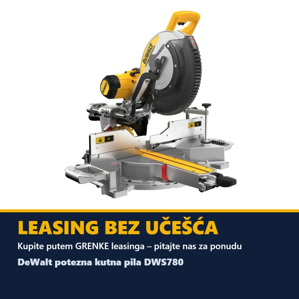 DeWalt potezna kutna pila DWS780 — 1675 W, list 305 mm, XPS — slika 6 od 7