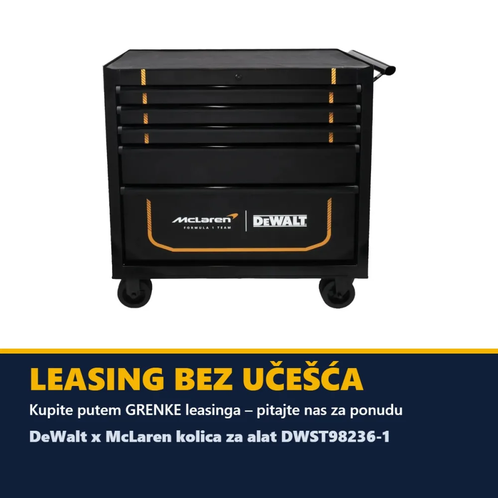 DeWalt x McLaren kolica za alat DWST98236-1 — 5 ladica, 900 mm — slika 4 od 4