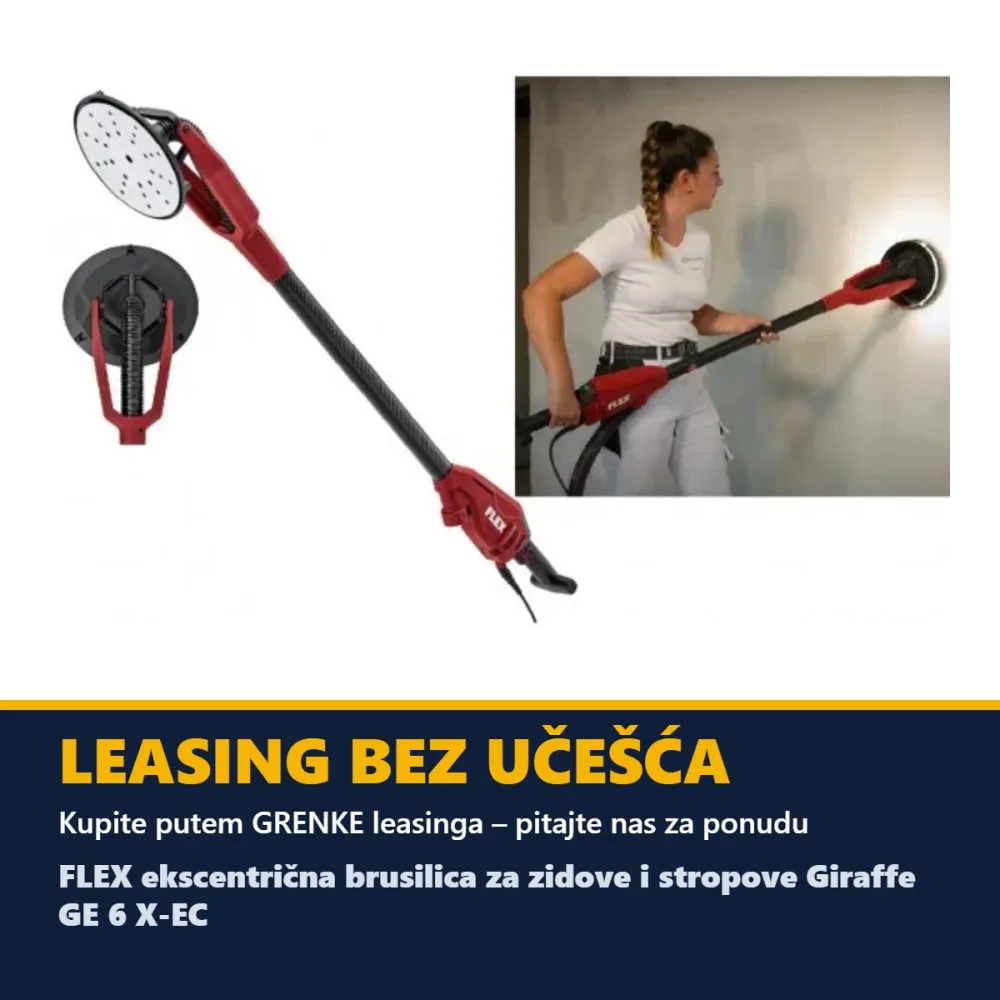 FLEX ekscentrična brusilica za zidove i stropove Giraffe GE 6 X-EC — karbonska cijev, 225 mm — slika 2 od 2