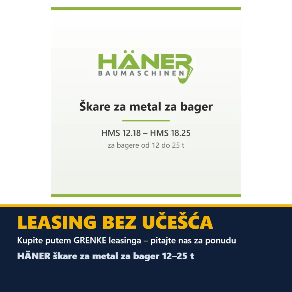 HÄNER škare za metal za bager 12–25 t (HMS serija) — slika 2 od 2