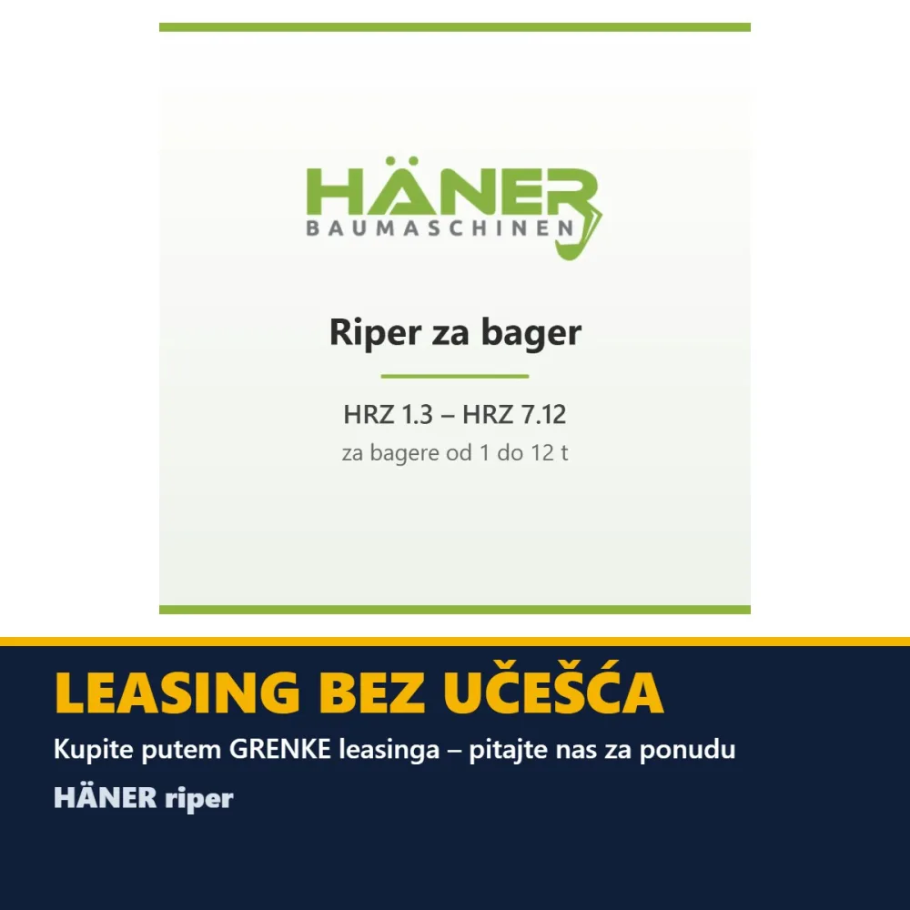 HÄNER riper (zub za razbijanje) za bager 1–12 t (HRZ serija) — slika 2 od 2
