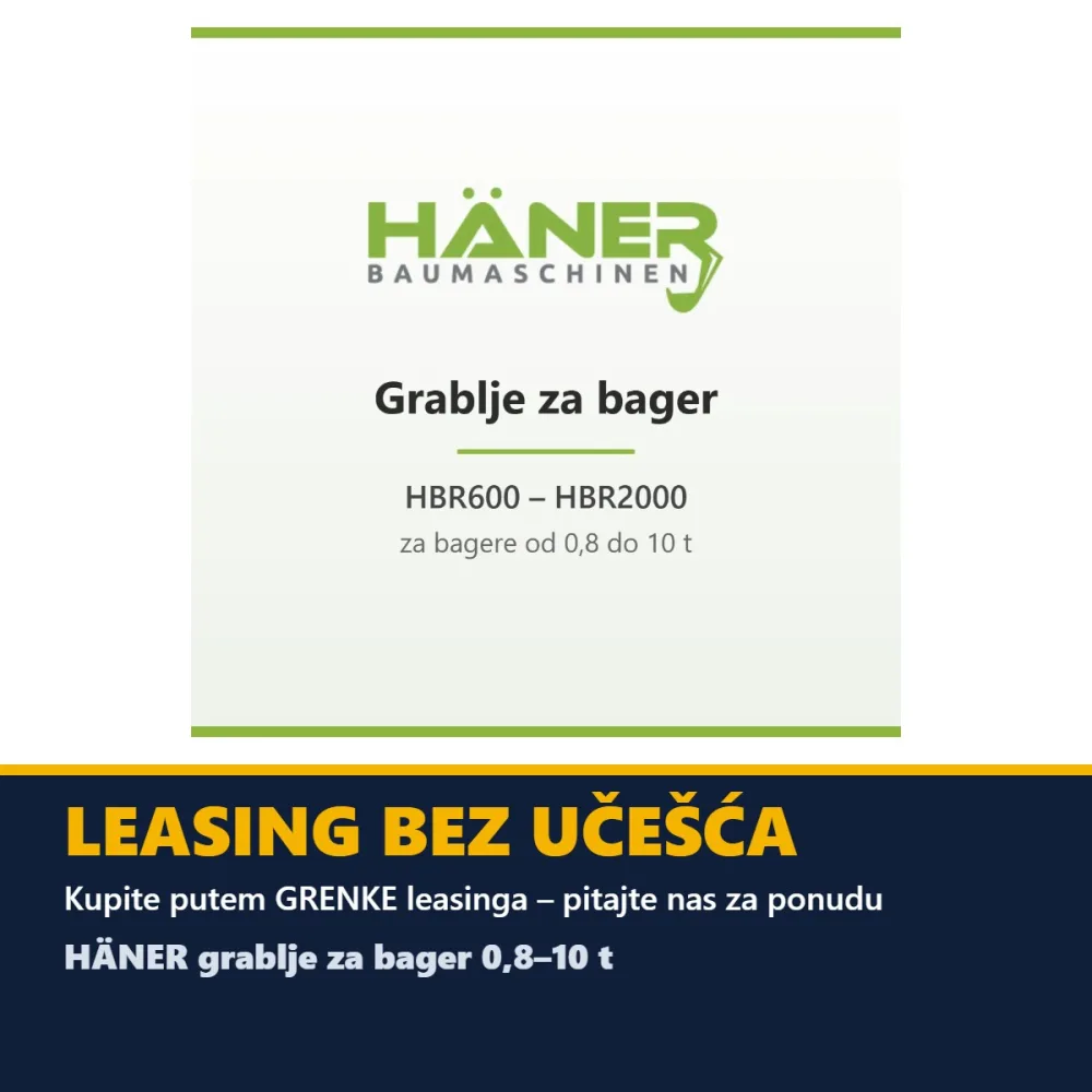 HÄNER grablje za bager 0,8–10 t (HBR serija) — slika 2 od 2