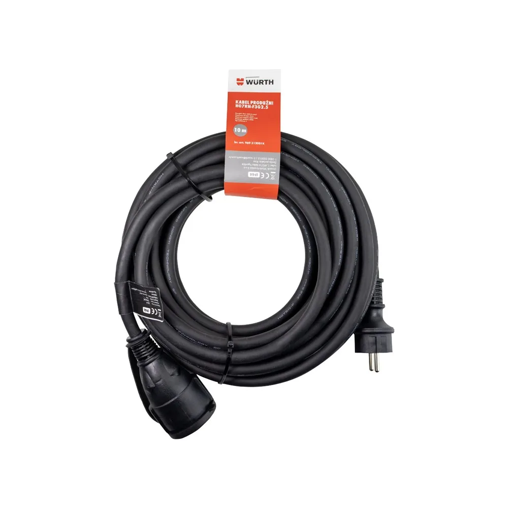 Würth produžni kabel H07RN-F 3G2,5 — 10 m, 16 A, IP44